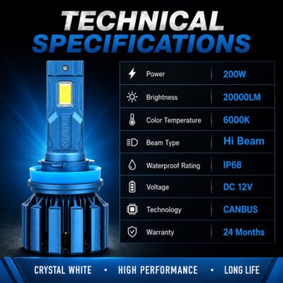 MXMV-02 200-WATT SMART LED HEAD LIGHT